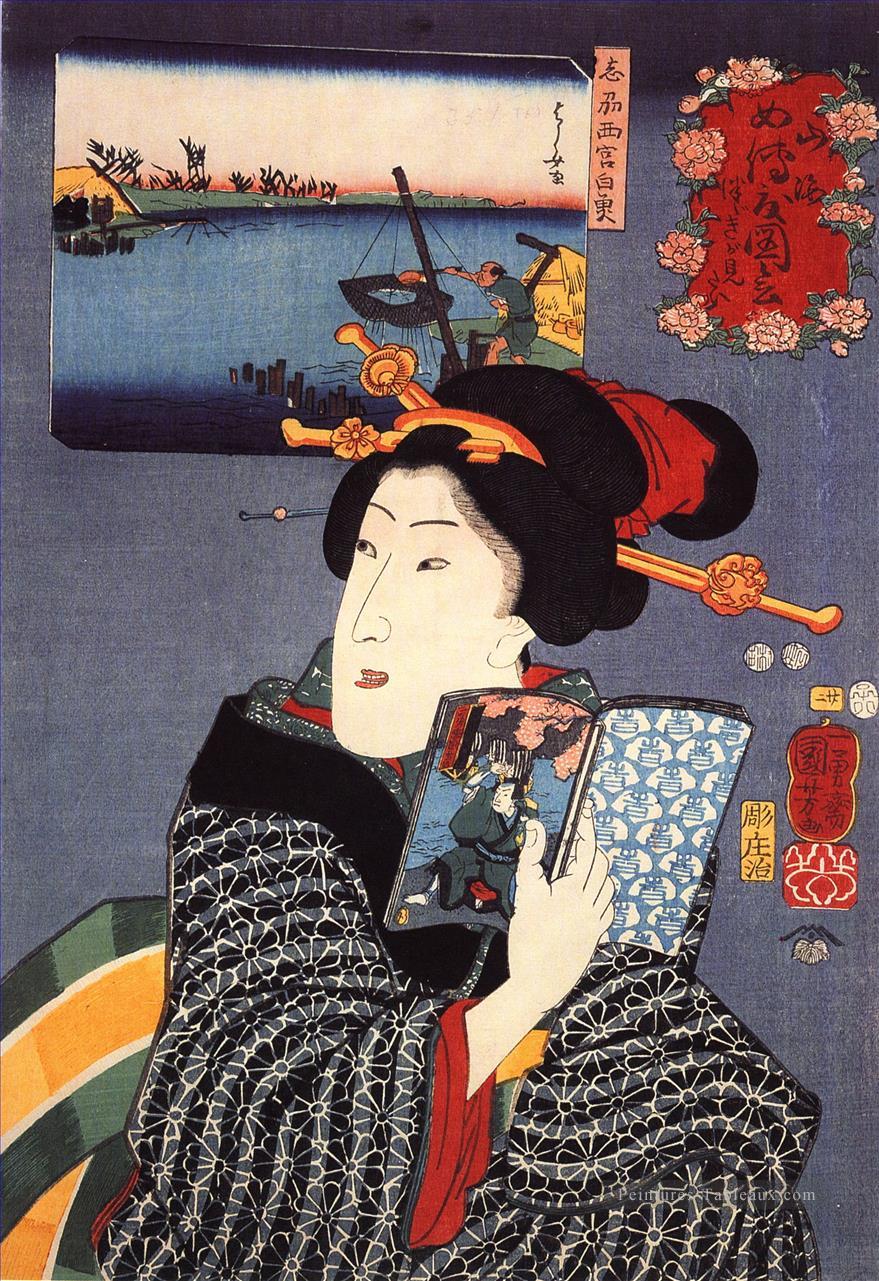 femmes 10 Utagawa Kuniyoshi ukiyo e Peintures à l'huile